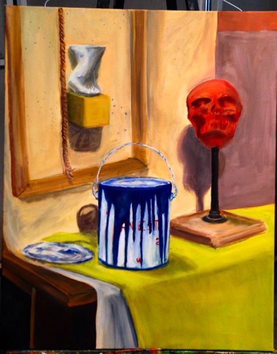Oil still life painting