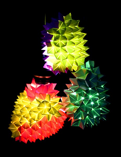 Origami light sculpture