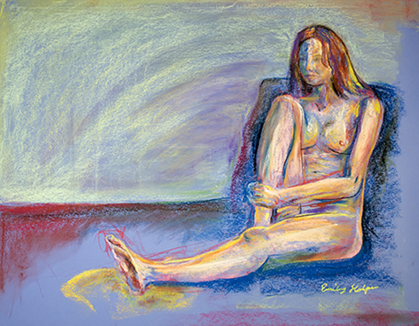Pastel figure study